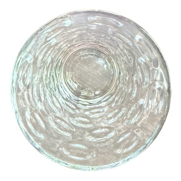 Pasabahce 6 oz Vintage Optic Dot Circle Glass Tumbler Set of 5 Juice Glasses 4"h - Picture 7 of 8